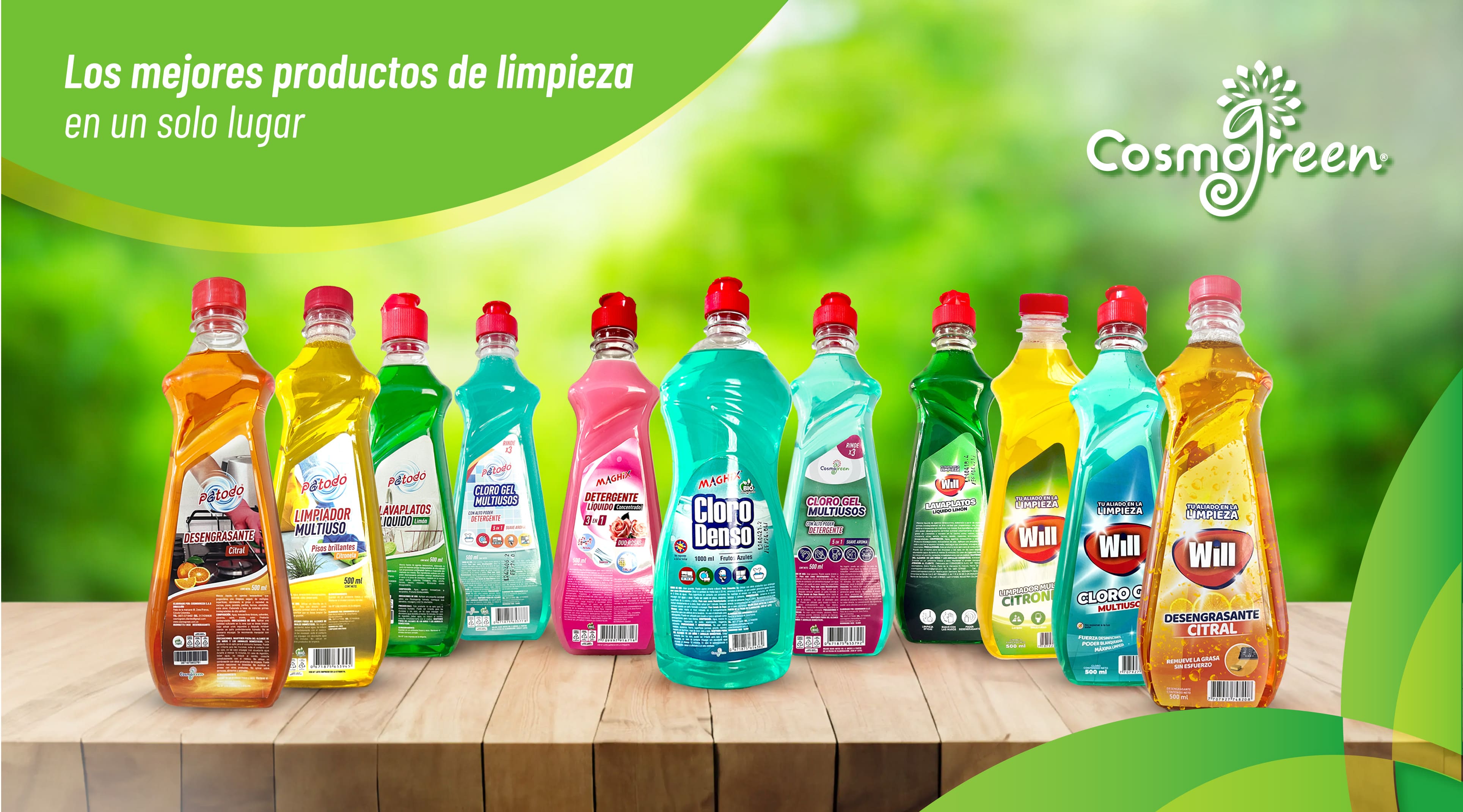 Mostrario de productos Cosmogreen
